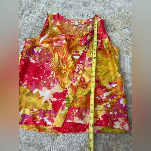 J. CREW Silk Sleeveless Watercolor Blouse - Picture 10 of 10